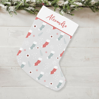 Weihnachts-Strumpf Pattern Individuelle Name Strum Kleiner Weihnachtsstrumpf