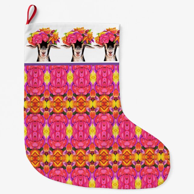 Weihnachts-Strumpf - Posey die Ziege Großer Weihnachtsstrumpf (Vorderseite)
