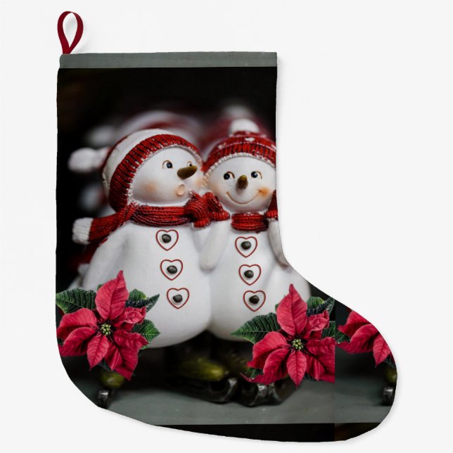Weihnachts-Strumpf, Schneemann Großer Weihnachtsstrumpf (Vorderseite)