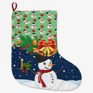 Weihnachts-Strumpf, Schneemann Großer Weihnachtsstrumpf