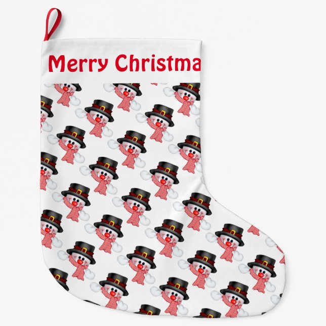 Weihnachts-Strumpf/Schneemann Großer Weihnachtsstrumpf (Vorderseite)