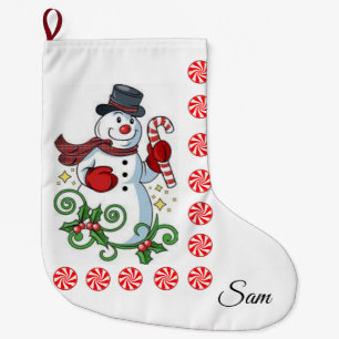 Weihnachts-Strumpf, Schneemann Großer Weihnachtsstrumpf