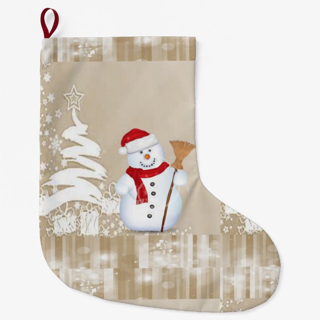 Weihnachts-Strumpf, Schneemann Großer Weihnachtsstrumpf (Vorderseite)