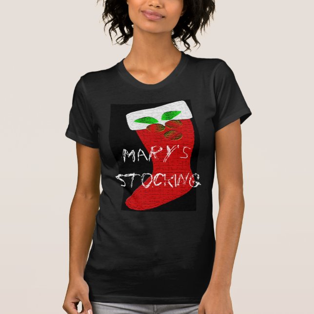 Weihnachts-Strumpf T-Shirt (Vorderseite)