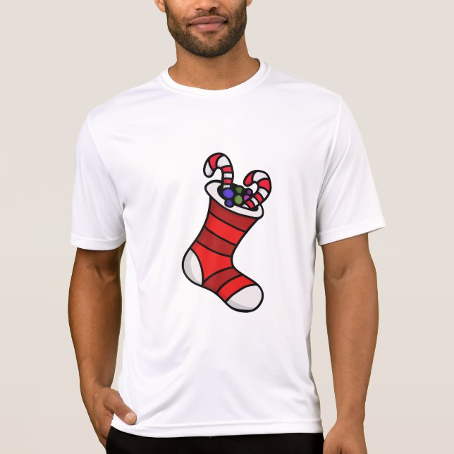 Weihnachts-Strumpf T-Shirt (Vorderseite)