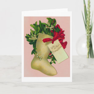 Weihnachts-Strumpf - Weihnachtskarten Feiertagskarte