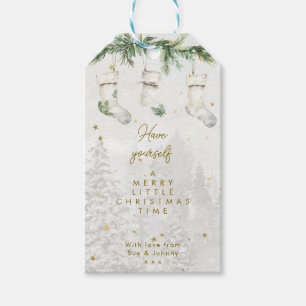 Weihnachts-Strumpf Winterurlaubsgeschenke Tags Geschenkanhänger