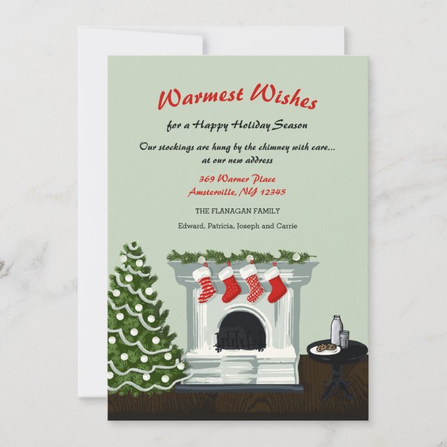 Weihnachts-Strümpfe mit Care Card Einladung (Vorderseite)