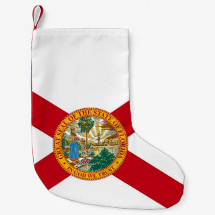 Weihnachts-Strümpfe mit der Fahne von Florida, USA Kleiner Weihnachtsstrumpf