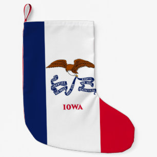 Weihnachts-Strümpfe mit der Fahne von Iowa, USA Kleiner Weihnachtsstrumpf