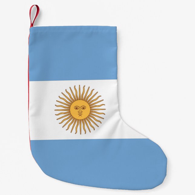 Weihnachts-Strümpfe mit der Flagge Argentiniens Kleiner Weihnachtsstrumpf (Vorderseite)