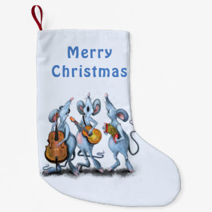 Weihnachts-Strümpfe mit Mouse Music Band Kleiner Weihnachtsstrumpf
