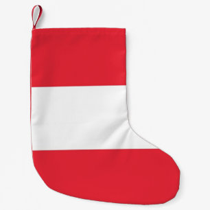 Weihnachts-Strümpfe unter österreichischer Flagge Kleiner Weihnachtsstrumpf