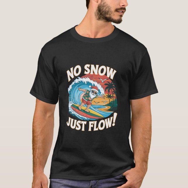 Weihnachts-Surfer Weihnachts-Weihnachtsstrand Surf T-Shirt (Vorderseite)
