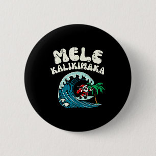 Weihnachts-Surfing-Santa Mele Kalikimaka Xmas Männ Button