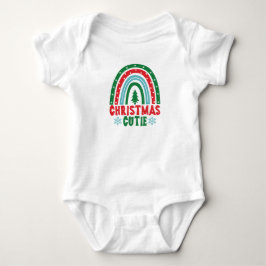 Weihnachts-Süsse Baby Bodysuit Festlicher Regenbog Strampler