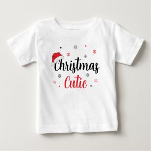 Weihnachts-Süsse Schneeflocken Weihnachtsmannmütze Baby T-shirt