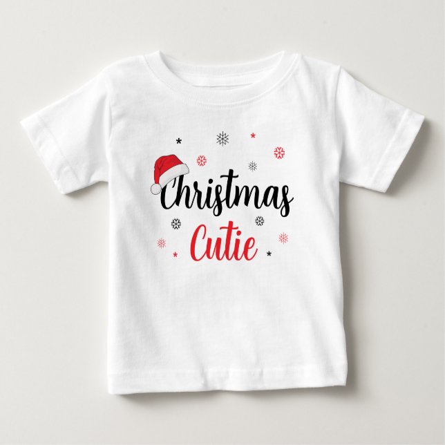Weihnachts-Süsse-Weihnachtsmannmütze Baby T-shirt (Vorderseite)