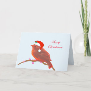 Weihnachts süßer kleiner Vogel Karte