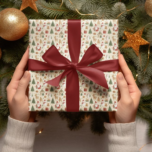 Weihnachts süßes Muster | Festliche Geschenkpapier (Von Creator hochgeladen)