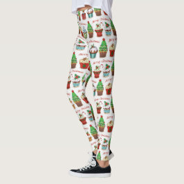 Weihnachts-Süßigkeiten Leggings