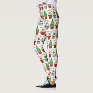 Weihnachts-Süßigkeiten Leggings