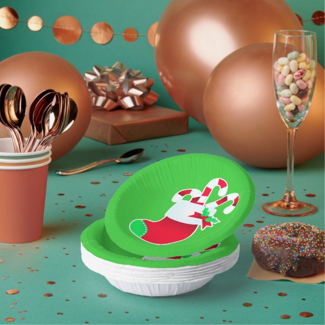 Weihnachts-Süßigkeiten  Pappteller (Multi)