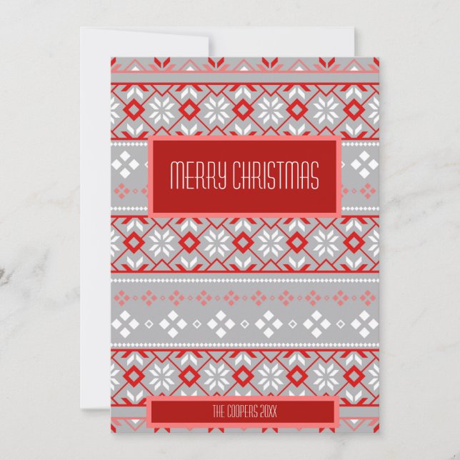 Weihnachts-Sweater-Foto Feiertagskarte (Vorderseite)