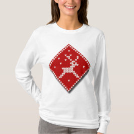 Weihnachts-Sweater Hirsche Ladys Long Sleeve T Shi T-Shirt