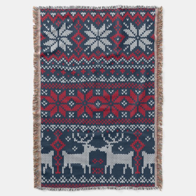 Weihnachts-Sweater Holiday Blanket Decke (Vorderseite Vertikal)