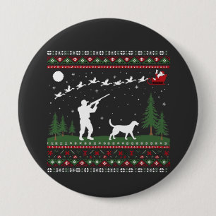 Weihnachts-Sweater Jagdsaison Weihnachten Button