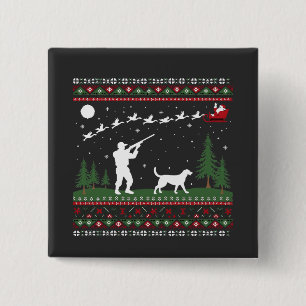 Weihnachts-Sweater Jagdsaison Weihnachten Button