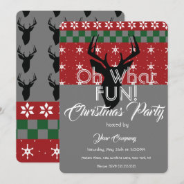 Weihnachts-Sweater Office Party Hirsch Ugly Sweate Einladung