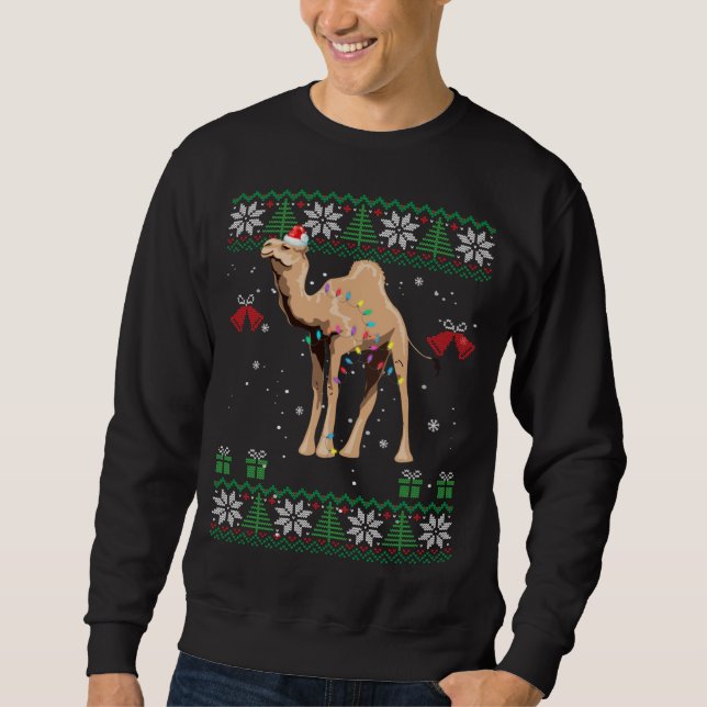 Weihnachts-Sweater Trees Lichter Ornament kam Sweatshirt (Vorderseite)