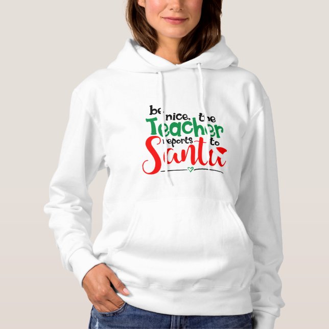 Weihnachts-Sweatshirt des Lehrers Hoodie (Vorderseite)