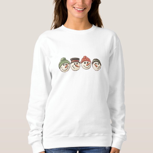Weihnachts-Sweatshirt, Ladys Weihnachtsschmuck Sweatshirt (Vorderseite)