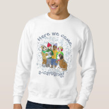 Weihnachts-Sweatshirt mit Kindern und St.Bernard