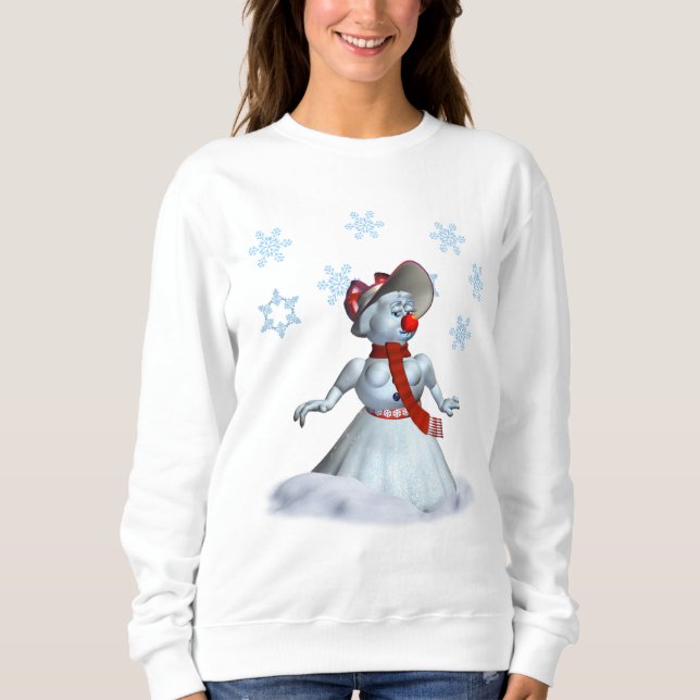 Weihnachts-Sweatshirt mit Snowman Sweatshirt (Vorderseite)