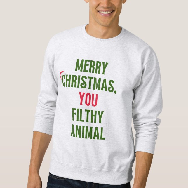 Weihnachts-Sweatshirt, Ya drethy Animal, Sweater Sweatshirt (Vorderseite)