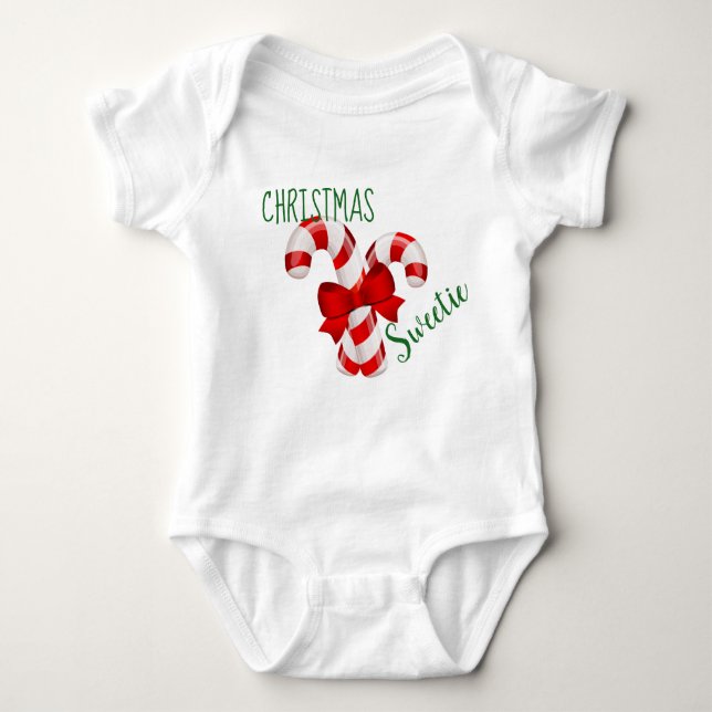 Weihnachts Sweetie Baby Bodysuit Baby Strampler (Vorderseite)