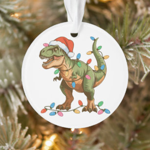 Weihnachts-T-Rex-Dinosaurier-Xmas-Dino-Tyrannosaur Ornament