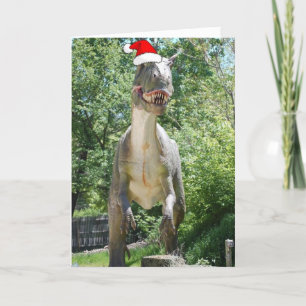 Weihnachts T-Rex Feiertagskarte