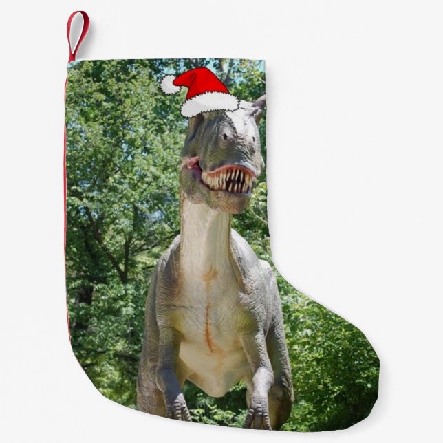 Weihnachts T-Rex Kleiner Weihnachtsstrumpf (Vorderseite)