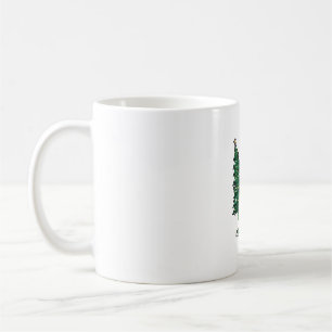 Weihnachts-T-Rex trägt Weihnachtsbaum Kaffeetasse
