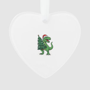 Weihnachts-T-Rex trägt Weihnachtsbaum Ornament