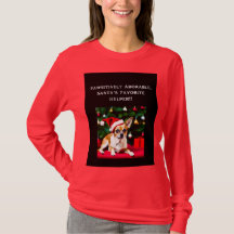 Weihnachts-T - Shirt Chihuahua in Weihnachtsmannmü