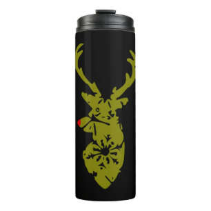 Weihnachts-T-Shirt, Cooles Weihnachts-Hirsch-Shirt Thermosbecher