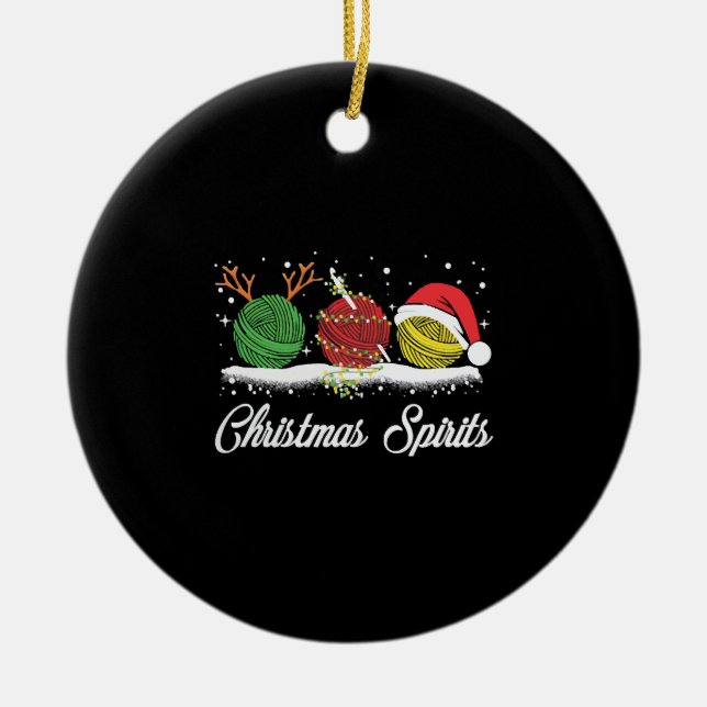 Weihnachts-T-Shirt Keramik Ornament (Vorne)