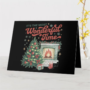 Weihnachts-T-Shirts Die wunderbarste Zeit Vintage  Karte