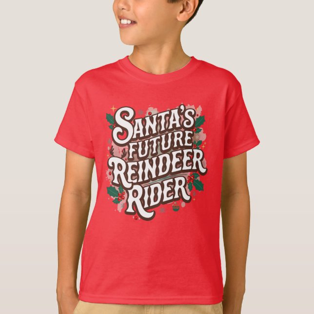 Weihnachts-T-Shirts | Future Rentier Rider T-Shirt (Vorderseite)